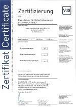 Dienstleister für Sicherheitsanlagen gemäß DIN 16763