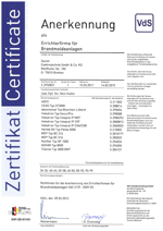 VdS Errichterfirma für Brandmeldeanlagen